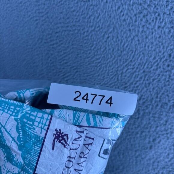 Vintage Columbus Marathon Jacket Mens Medium White Blue All Over New Balance 90s - Picture 9 of 9